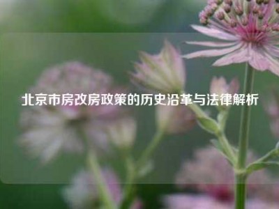 北京市房改房政策的历史沿革与法律解析