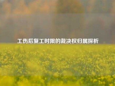 工伤后复工时限的裁决权归属探析